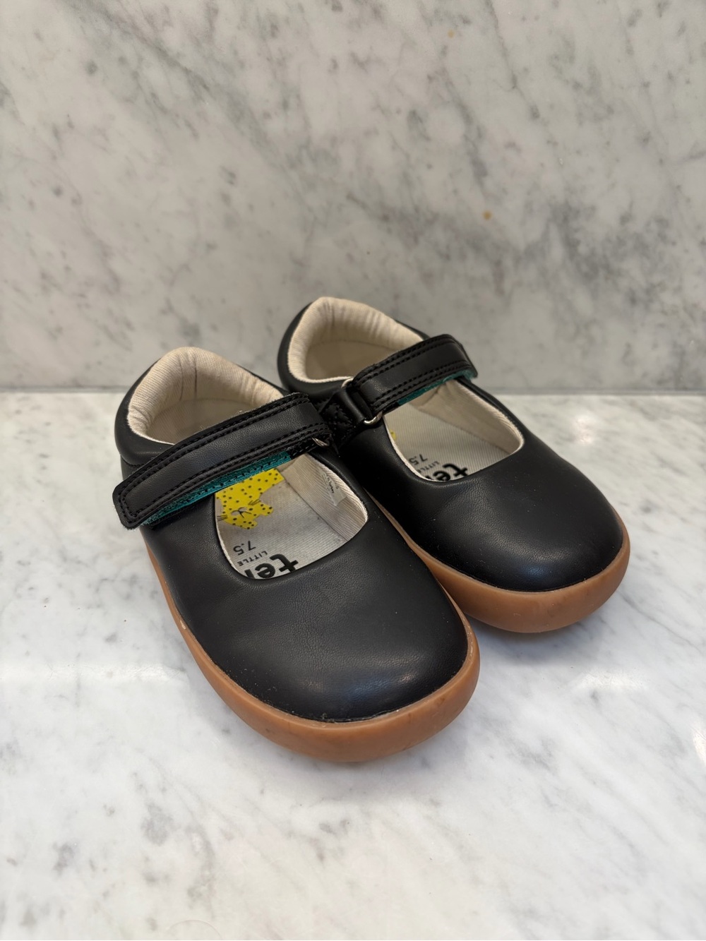 Ten Little Mary Jane Shoes Black Size 7.5 Toddler